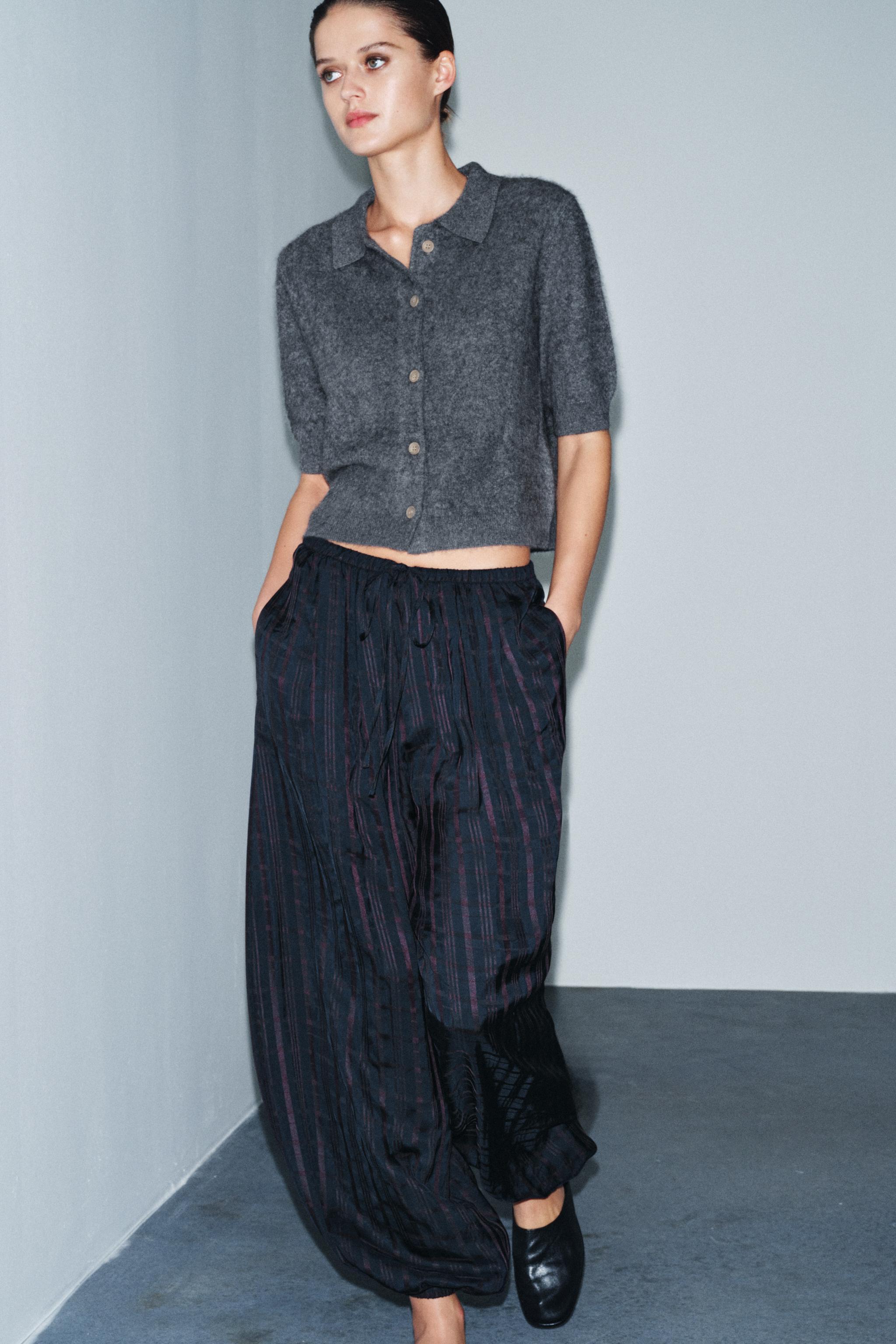ZW COLLECTION PLAID BALLOON PANTS